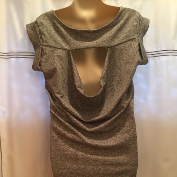 ATHLETA Heathered Grey Dress with Open Back - Picture 3 of 6